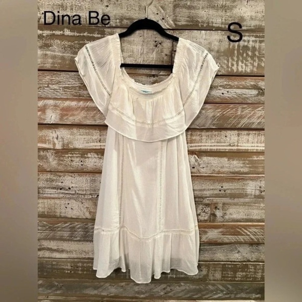 Dina Be womens white dress‎ S